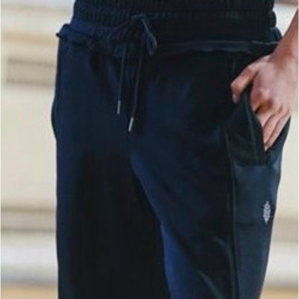 Free People Women's Black Drawstring Track Joggers